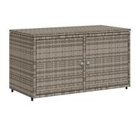 Armario De Almacenaje De Jardín Ratán Pe Gris 110x55x60,5 Cm Vidaxl