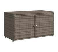 Armario De Almacenaje De Jardín Ratán Pe Gris 110x55x60,5 Cm Vidaxl