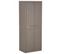 Vidaxl armario almacenaje de jardín pp apariencia madera 65x45x172 cm