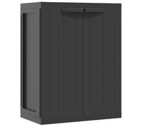Vidaxl armario de almacenaje exterior pp negro 65x37x85 cm
