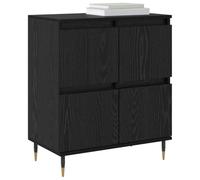 vidaXL Armario de Almacenamiento 3 pcs Roble Negro 60 x 35 x 70 cm, Gabinete Independiente Moderno, Elegante Almacenamiento para casa, Sala, Dormitorio o Comedor; organización práctica