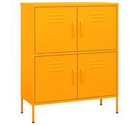 vidaXL Armario de Almacenamiento Acero Amarillo Mostaza 80x35x101,5 cm