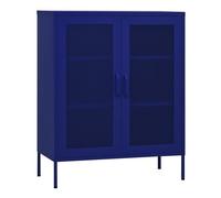 vidaXL Armario de almacenamiento Aparador y Estantería 80x35x101,5 cm Acero azul marino