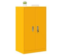 vidaXL Armario de Almacenamiento Amarillo Mostaza 60 x 40 x 105 cm, Gabinete de Oficina Moderno, Almacenamiento Seguro y Duradero, Organizador de Acero, Unidad Amplia y práctica