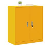 vidaXL Armario de Almacenamiento Amarillo Mostaza 80 x 40 x 90 cm, Gabinete de Oficina Moderno, Almacenamiento Seguro y Duradero, Organizador de Acero, Unidad Amplia y práctica
