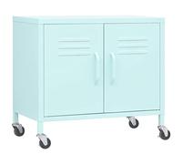 vidaXL Armario de Almacenamiento Aparador Librería Alacena Cajonera Estantería Organizador Muebles Hogar Estable Acero Verde Mint 60x35x56 cm