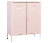 vidaXL Armario de Almacenamiento Aparador Librería Alacena Cajonera Estantería Organizador Muebles Hogar Estable Acero Rosa 80x35x101,5 cm