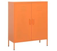 vidaXL Armario de Almacenamiento Aparador Librería Alacena Cajonera Estantería Organizador Muebles Hogar Estable Acero Naranja 80x35x101,5 cm