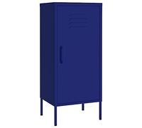 vidaXL Armario de Almacenamiento Aparador Librería Alacena Estantería Organizador Muebles Hogar Estable Acero Azul Marino 42,5x35x101,5 cm
