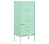vidaXL Armario de Almacenamiento Aparador Librería Alacena Estantería Organizador Muebles Hogar Estable Acero Verde Mint 42,5x35x101,5 cm