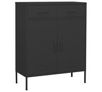vidaXL Armario de Almacenamiento Aparador Librería Alacena Estantería Organizador Muebles Hogar Estable Gris Antracita 80x35x101,5 cm Acero