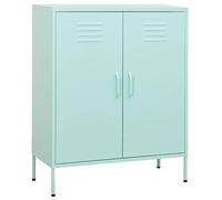 vidaXL Armario de Almacenamiento Aparador Librería Alacena Estantería Organizador Muebles Hogar Estable Acero Verde Mint 80x35x101,5 cm