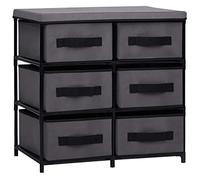 vidaXL Armario de Almacenamiento con 6 Cajones Estante Almacenaje Gabinete de Cajones Cofre Lateral Cajonera Unidad Organizadora Gris 55x29x55 cm