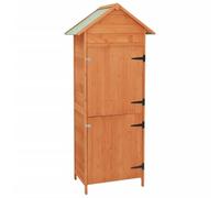 vidaXL Armario de Almacenamiento para Jardín, Armario con Tapa, Cobertizo de Herramientas Equipos, Mueble de Almacenaje de Exterior, Marrón