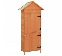 vidaXL Armario de Almacenamiento para Jardín, Armario con Tapa, Cobertizo de Herramientas Equipos, Mueble de Almacenaje de Exterior, Marrón