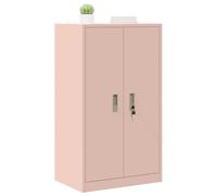 vidaXL Armario de Almacenamiento Rosa 60 x 40 x 90 cm, Armario Moderno para Oficina, Armario Rectangular de Acero contemporáneo, Unidad cerrable Segura y solución compacta para Interiores