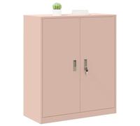 vidaXL Armario de Almacenamiento Rosa 90 x 40 x 105 cm, Armario Moderno para Oficina, Armario Rectangular de Acero contemporáneo, Unidad cerrable Segura y solución compacta para Interiores