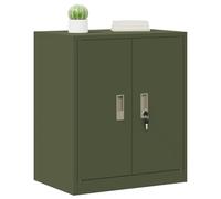 vidaXL Armario de Almacenamiento Verde Oliva 60 x 40 x 70 cm Acero, Gabinete de Oficina Industrial, Unidad de Almacenamiento con Cerradura, solución Moderna, Organizador Duradero