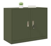 vidaXL Armario de Almacenamiento Verde Oliva 90 x 40 x 70 cm Acero, Gabinete de Oficina Moderno, Almacenamiento Seguro y Duradero, Organizador de Acero, Unidad Amplia y práctica