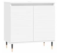 vidaXL Armario de baño Madera de ingeniería Blanco 58x33x60 cm, Armario, Armario de baño con almacenaje, Mueble de baño, Mueble para baño