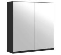 vidaXL Armario de baño con Espejo Madera ingeniería Negro 64x20x67 cm, Muebles de baño, Armario con Espejo, Armario de Espejo, Armario de baño