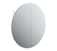 Vidaxl armario de baño con espejo redondo y led blanco 54x54x17,5 cm