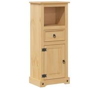 vidaXL Armario de baño Corona Madera Maciza de Pino 45x33x110 cm, Armario de Almacenamiento de baño, Armario de baño, Armario de Suelo de baño