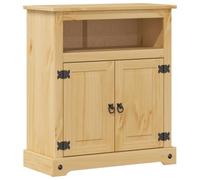 vidaXL Armario de baño Corona Madera Maciza de Pino 70x33x80 cm, Armario de Almacenamiento de baño, Armario de baño, Armario de Suelo de baño