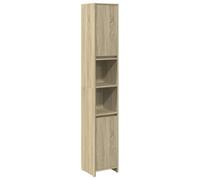 VidaXL Armario de Baño de Madera Contrachapada Color Roble 30x30x183,5 cm, Mueble de Almacenaje para Baño