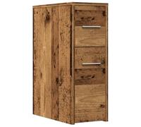 vidaXL Armario de baño Estrecho con Ruedas Madera Envejecida