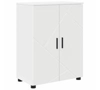 vidaXL Armario de baño independiente, blanco, 60 x 35 x 80 cm, madera, mucho espacio, diseño moderno, con manijas y puertas, fácil de instalar, para uso en interiores