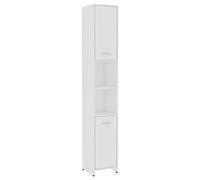 vidaXL Armario de Cuarto de Baño Almacenamiento Almacenaje Mueble Estante para Lavadero Ordenado Robusto Estable Madera Contrachapada Blanco 183,5 cm