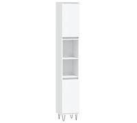 vidaXL Armario de baño Madera contrachapada Blanco 30x30x190 cm