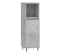 vidaXL Armario de baño Madera contrachapada Gris hormigón 30x30x100 cm