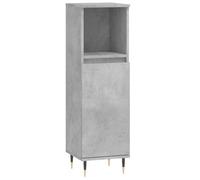 vidaXL Armario de baño Madera contrachapada Gris hormigón 30x30x100 cm