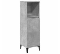 vidaXL Armario de baño Madera contrachapada Gris hormigón 30x30x100 cm