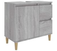vidaXL Armario de baño Madera contrachapada Gris Sonoma 65x33x60 cm, Mueble de baño, Muebles de baño, Mueble Cuarto de Aseo, Armario almacenaje baño