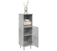 vidaXL Armario de baño madera contrachapada hormigón 30x30x100 cm