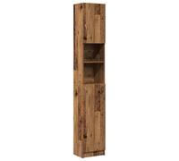 vidaXL Armario de baño Madera contrachapada Madera Vieja 32x25,5x190cm, gabinete de Almacenamiento de baño, Mueble de baño, Mueble de Piso de baño