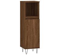 vidaXL Armario de baño Madera contrachapada marrón Roble 30x30x100 cm, Armario, Mueble de baño con almacenaje, aparador Alto, Armario de baño