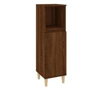 vidaXL Armario de baño Madera contrachapada marrón Roble 30x30x100 cm, Mueble de baño, Muebles de baño, Mueble Cuarto de Aseo, Armario almacenaje baño