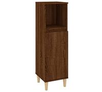 vidaXL Armario de baño Madera contrachapada marrón Roble 30x30x100 cm, Mueble de baño, Muebles de baño, Mueble Cuarto de Aseo, Armario almacenaje baño