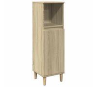 vidaXL Armario de baño Madera contrachapada Roble Sonoma 30x30x100 cm