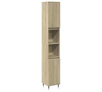 vidaXL Armario de baño Madera contrachapada Roble Sonoma 30x30x190 cm