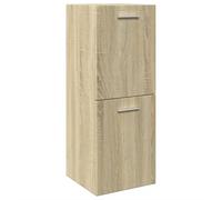 vidaXL Mueble de baño de madera de roble Sonoma, con 2 compartimentos, 30 x 30 x 80 cm