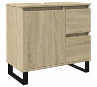 vidaXL Armario de baño Madera contrachapada Roble Sonoma 65x33x60 cm, Armario de Almacenamiento de baño, Armario de Cuarto de baño, Armario de baño