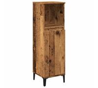 vidaXL Armario de baño Madera de ingeniería Envejecida 30x30x100 cm