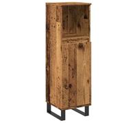 vidaXL Armario de baño Madera de ingeniería Envejecida 30x30x100 cm, Armario, Mueble de baño con almacenaje, aparador Alto, Armario de baño