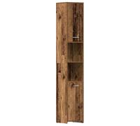 vidaXL Armario de baño Madera de ingeniería Envejecida 30x30x183,5 cm