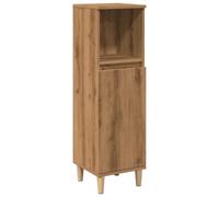 vidaXL Armario de baño Madera de ingeniería Roble Artisan 30x30x100 cm